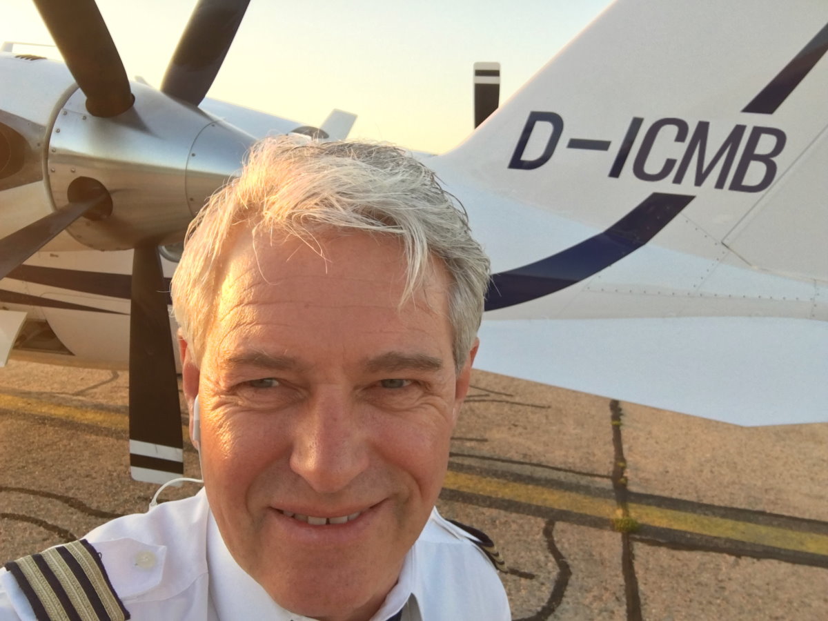 Fluglehrer und Pilot Stefan Müller