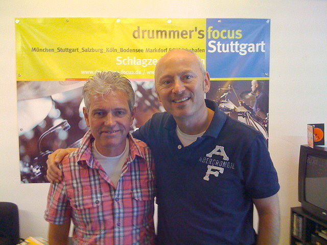 Andy Witte (drummer’s focus Stuttgart) mit Stefan Müller